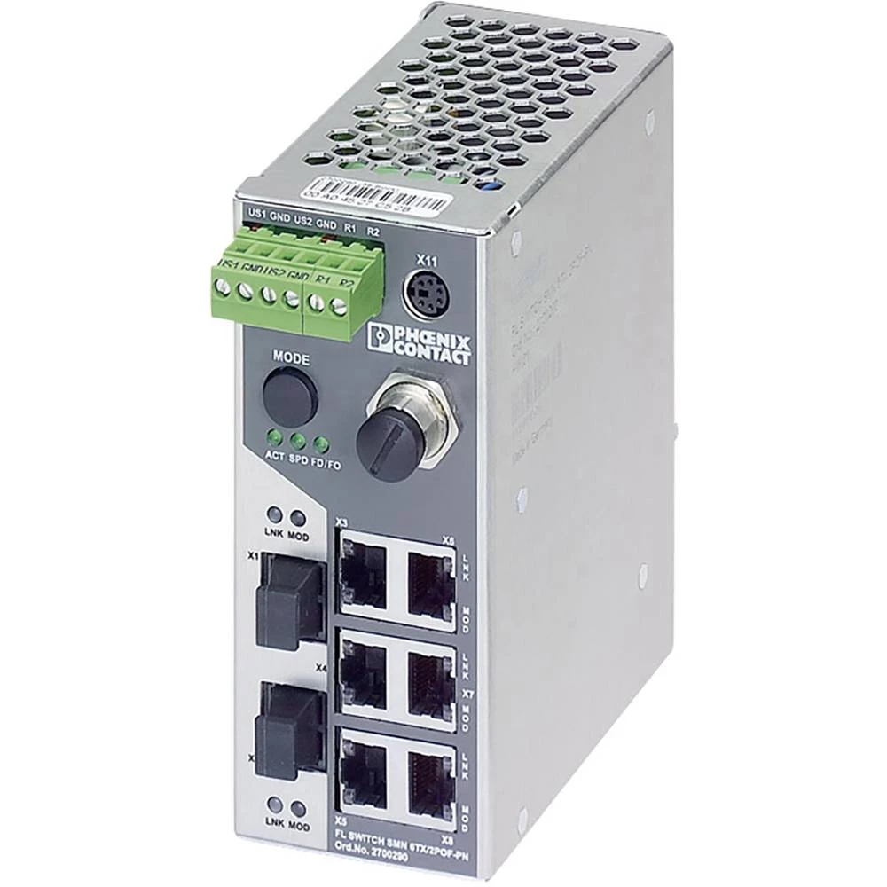 Industrijski eternetski preklopnik Phoenix Contact FL SWITCH SMN 6TX/2POF-PN slika