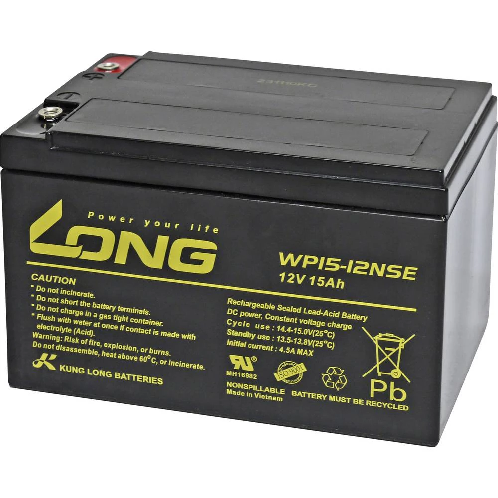 KungLong WP15-12NSE-M olovni akumulator olovno-koprenasti 15 Ah 12 V 1 kom. slika