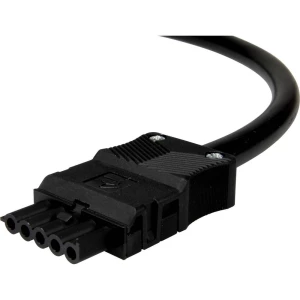 Adels-Contact 14846530 mrežni priključni kabel slobodan kraj - mrežni konektor Ukupan broj polova: 4 + PE crna 3.00 m 15 St. slika