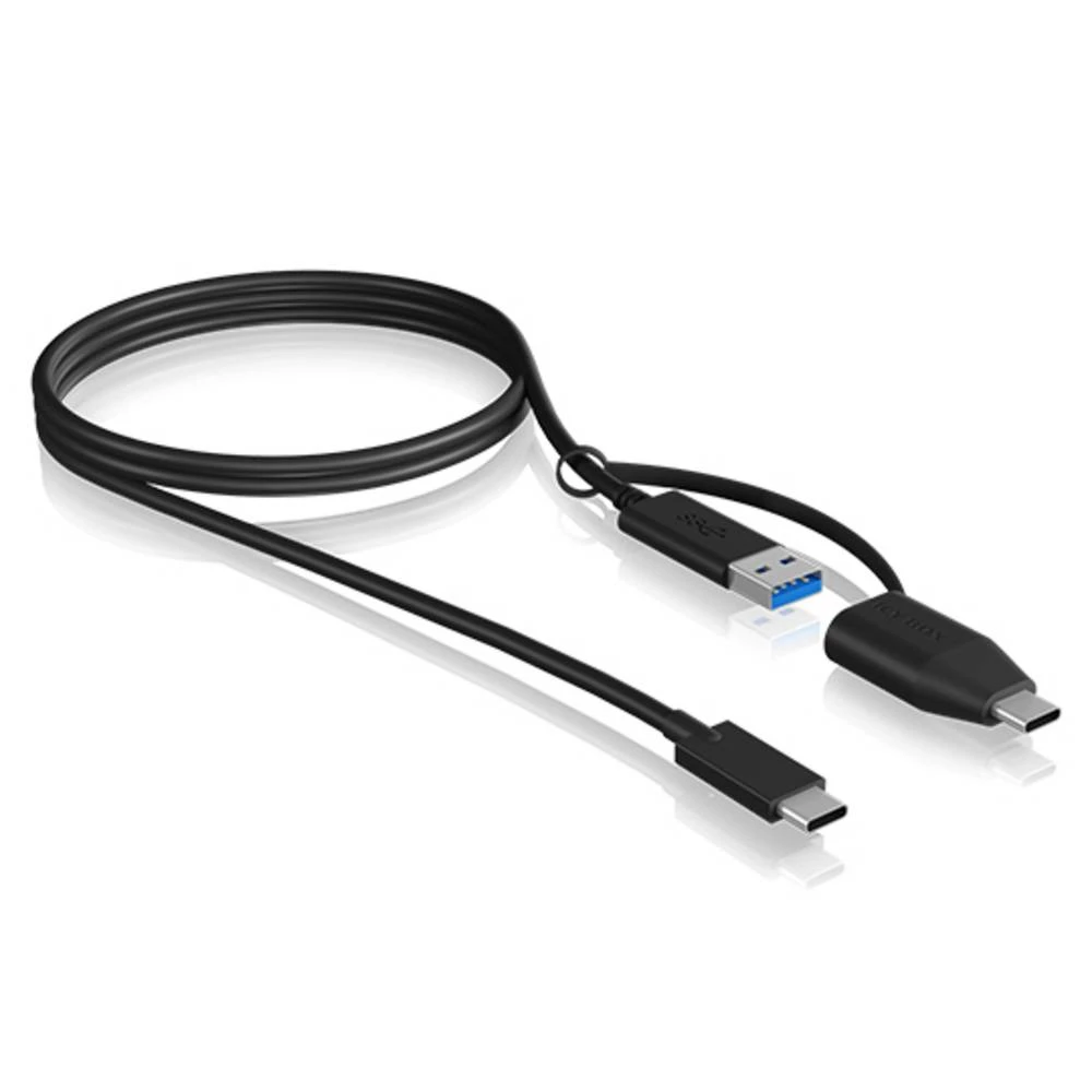 ICY BOX USB kabel USB 3.2 gen.2 (USB 3.1 gen.2) USB-C™ utikač, USB-A utikač 100 cm crna  60837 slika