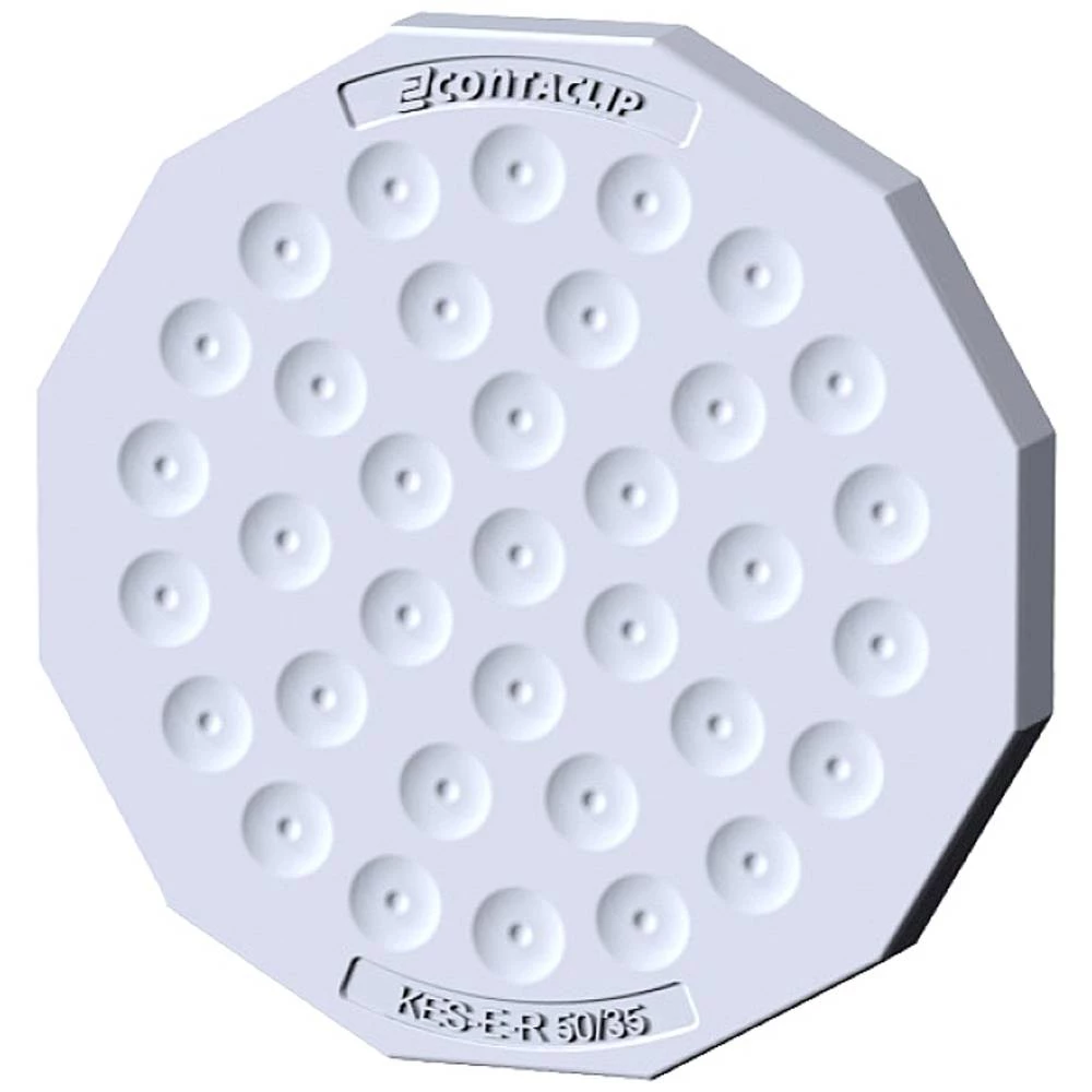 CONTA-CLIP KES-E-R 50/35 A GR kabelska uvodnica    Debljina ploče (maks.) 2.5 mm termoplastični elastomer siva 10 St. slika