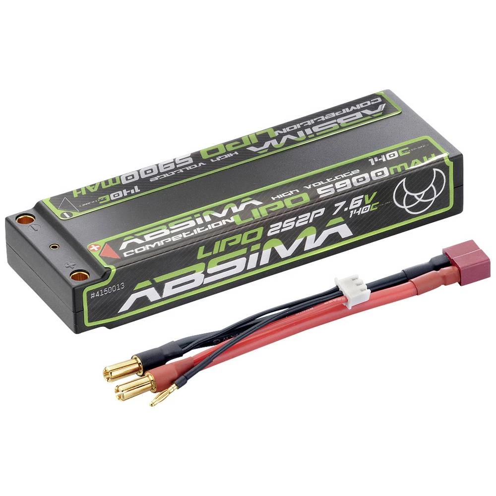 Absima lipo akumulatorski paket za modele 7.6 V 5900 mAh Broj ćelija: 4 140 C tvrdo kućište 5 mm, T-utičnica slika