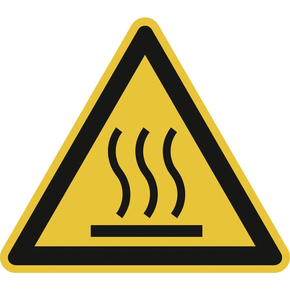 znak upozorenja Vruća površina samoljepljiva folija 25 mm ISO 7010 44 St. slika