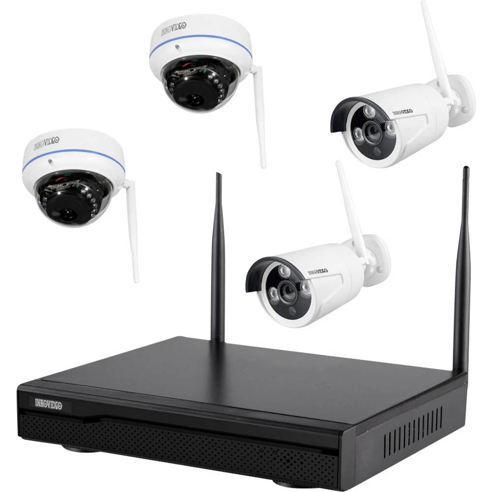 Inkovideo INKO-22M-D in22md WLAN ip-set sigurnosne kamere 4-kanalni sa 4 kamere 1920 x 1080 piksel slika
