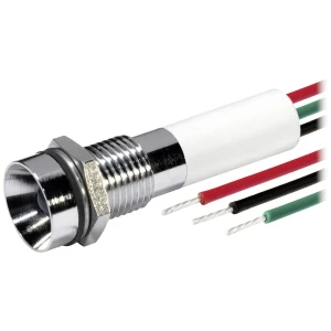 LED signalna lampica za ugradnju promjera 8mm - unutarnji reflektor - sa 600mm spojnim žicama - 24VDC crveno/zeleno/žuto CML 19TR0I24/6 LED smjerni crvena, zelena, žuta 24 V/DC slika