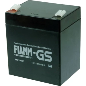Olovni akumulator 12 V 4.5 Ah Fiamm PB-12-4,5-4,8 FG20451 Olovno-koprenasti (Š x V x d) 90 x 107 x 70 mm Plosnati priključak 4.8 slika