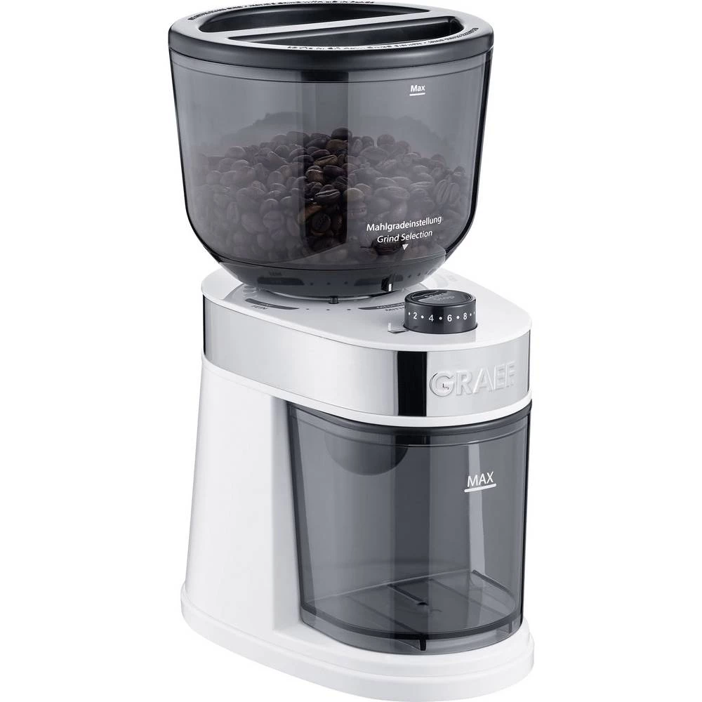 Graef CM201EU CM201EU Mlin za kavu Bijela Brusilica s ravnom oštricom od nehrđajućeg čelika slika