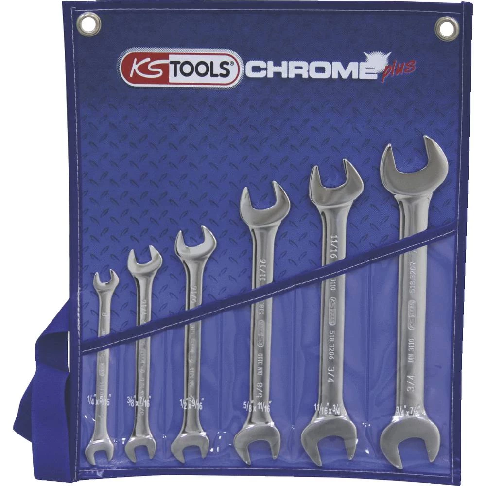 KS Tools 518.3220 518.3220 dupli viličasti ključ set Veličina ključa (inča) (samo za naslov) 1/2" - 11/16" slika