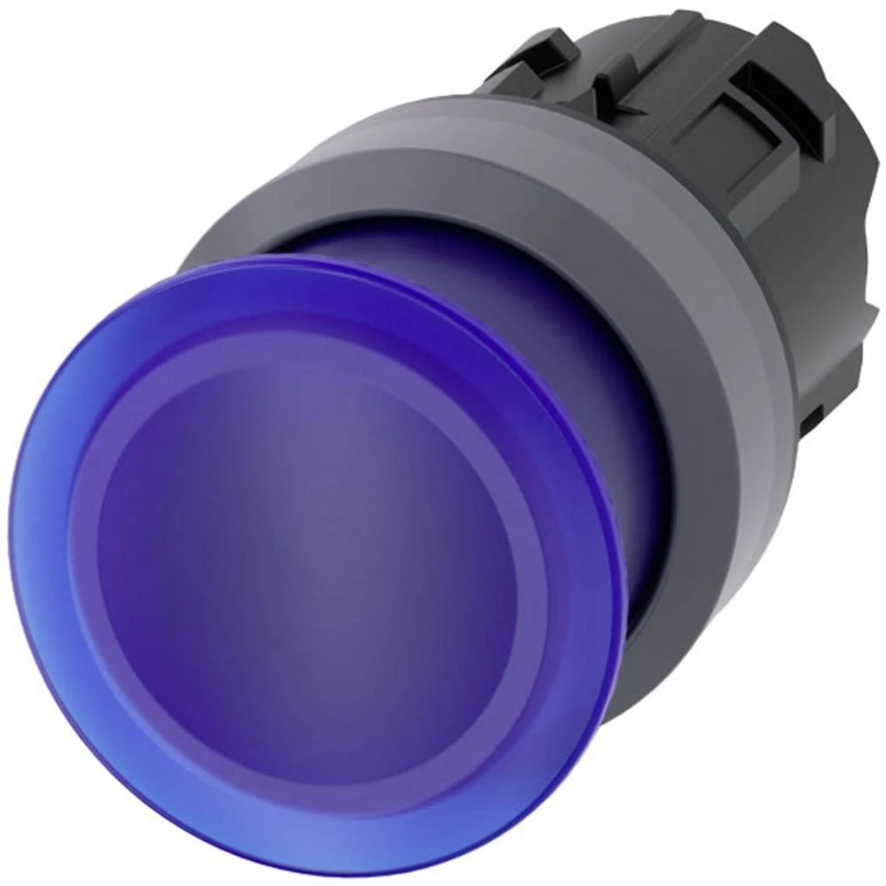 Siemens 3SU1031-1AD50-0AA0 gljivasto tipkalo prednji prsten od metala dugme pješčano-siva, plava boja   1 St. slika