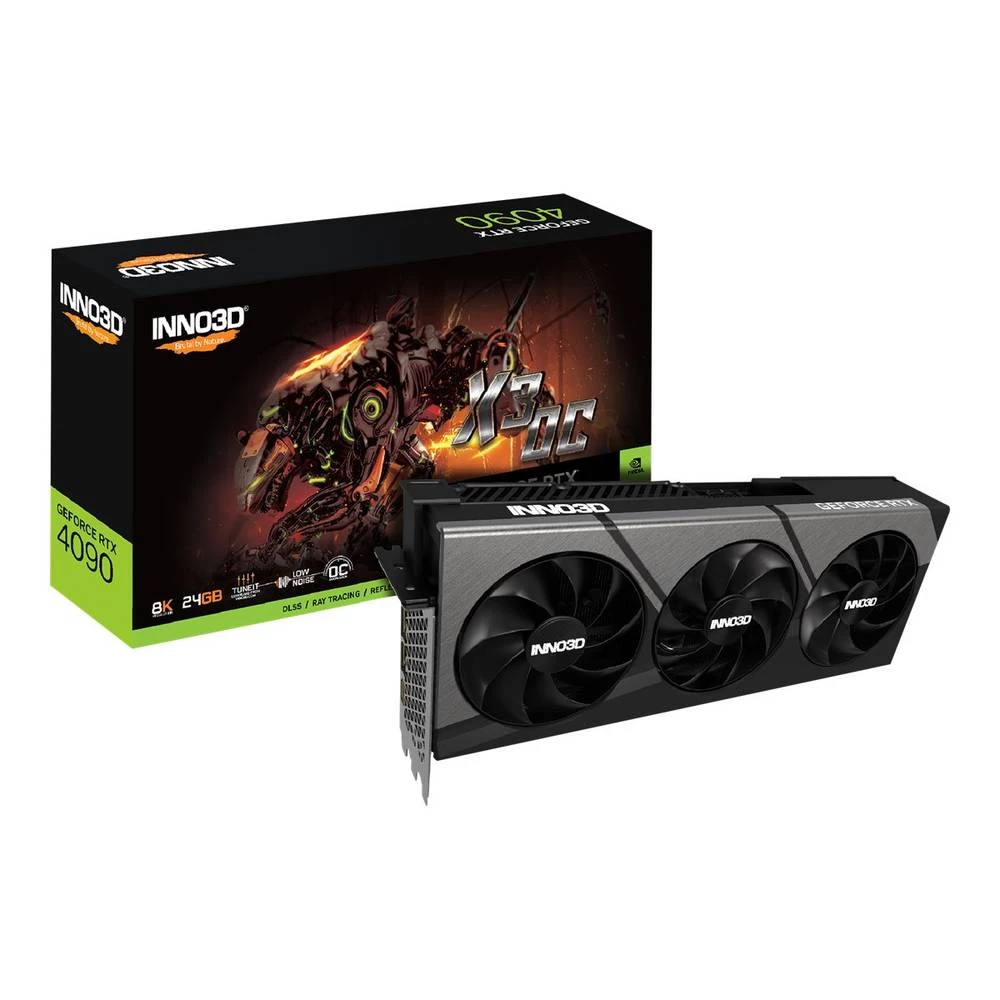 Inno3D GeForce RTX 4090 X3 OC GeForce RTX 4090 24GB GDDR6X 384bit 7680x4320p PCI Express x16 4.0 Inno 3D grafička kartica  RTX 4090  24 GB    PCIe 4.0 x16 slika