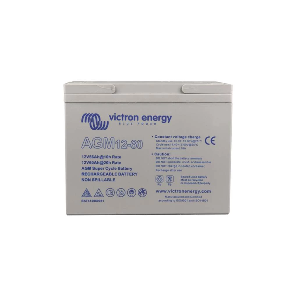 Victron Energy AGM Super Cycle 12V 60A BAT412060081 olovni akumulator 12 V 60 Ah olovno-koprenasti (Š x V x D) 260 x 215 slika