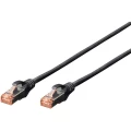 Digitus DK-1644-070/BL RJ45 mrežni kabel, Patch kabel cat 6 S/FTP 7.00 m crna bez halogena, upleteni parovi, sa zaštitom za nosić, vatrostalan 1 St. slika