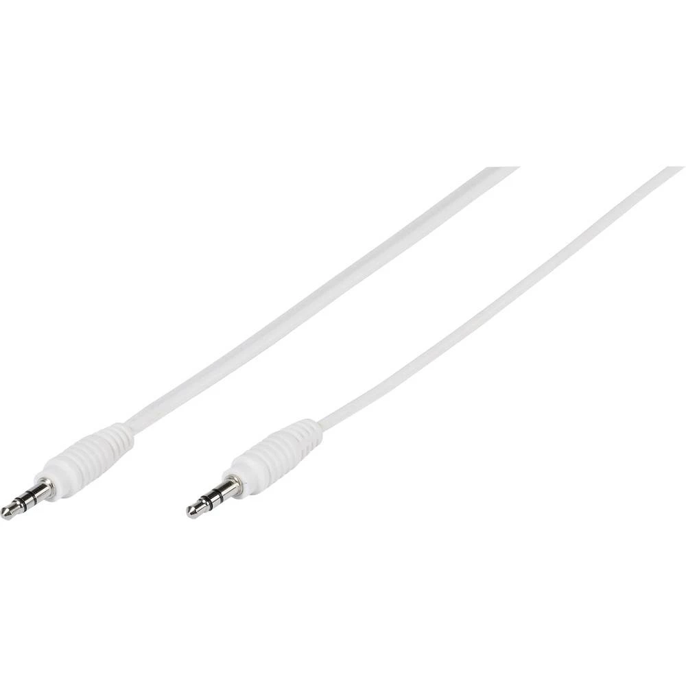 Utičnica Audio Priključni kabel [1x 3,5 mm banana utikač - 1x 3,5 mm banana utikač] 1 m Bijela Vivanco slika