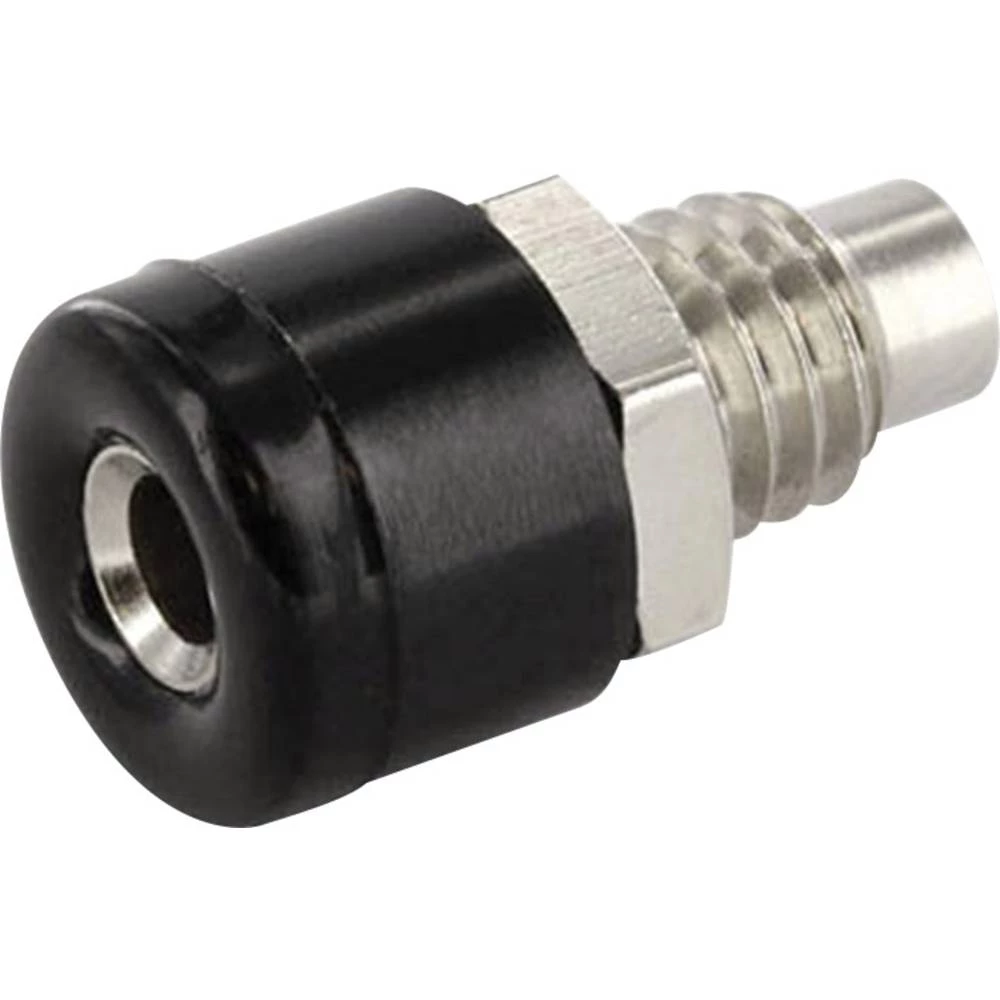 Laboratorijski ženski konektor Ženski konektor, vertikalna ugradnja Zatik-&Oslash;: 2.6 mm Crna econ connect 100 ST slika