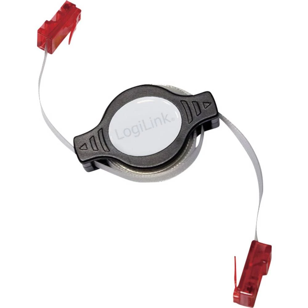 LAN (RJ45) Mreža Priključni kabel CAT 5e U/FTP 1.50 m Bijela-crna uklj. namotač LogiLink slika