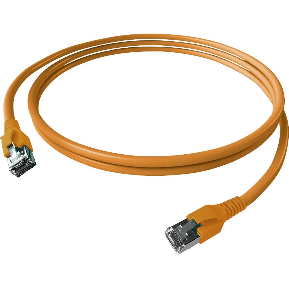 Easylan CP1KOBOBO0075 RJ45 mrežni kabel, Patch kabel CAT 6a S/FTP 7.5 m narančasta dvostruko zaštićen, bez halogena, vat slika