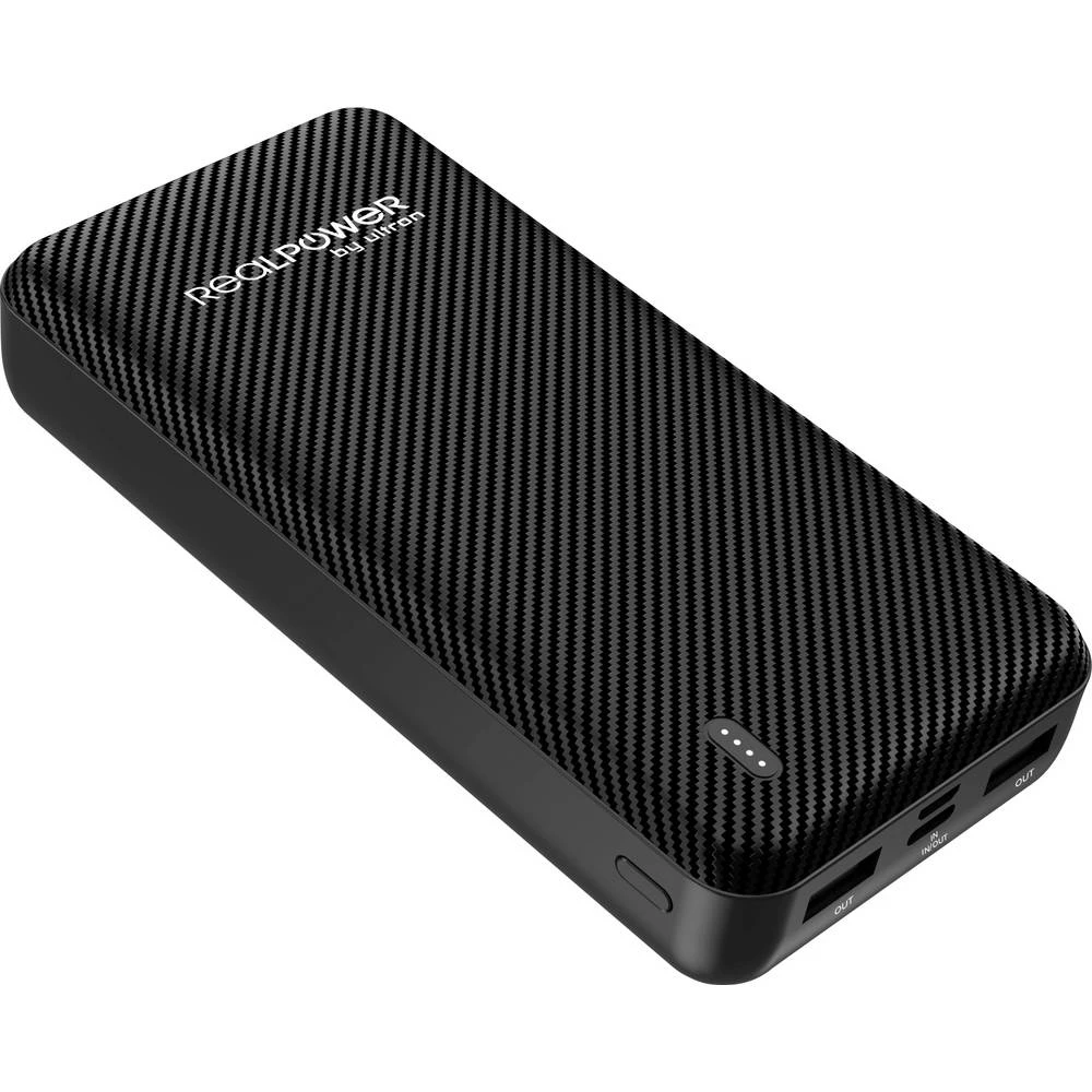 RealPower REALPOWER PB-20000 SE powerbank (rezervna baterija) 20.000 mAh LiPo crna slika