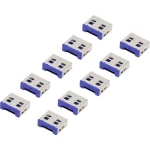Renkforce zaključavanje USB priključka RF-4695230 10-dijelni komplet srebrno-plava   RF-4695230