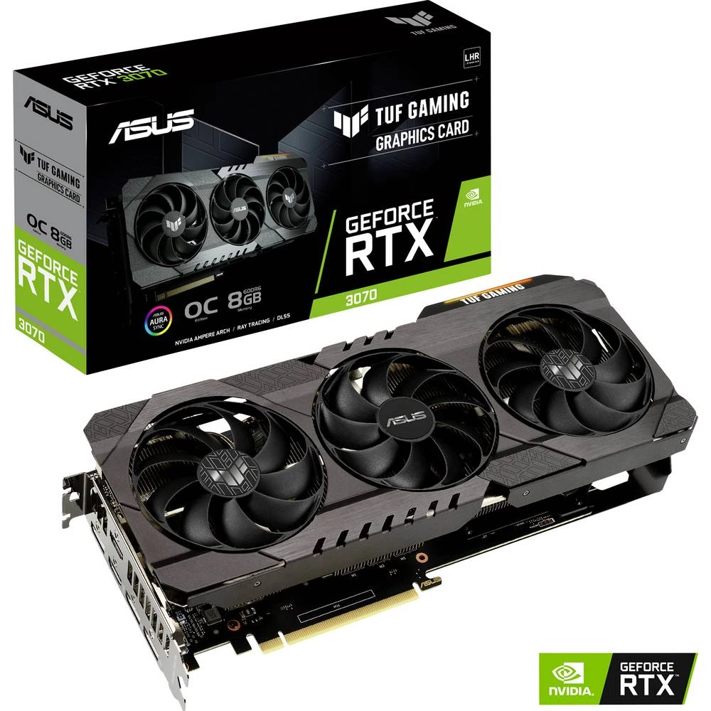 Asus grafička kartica Nvidia GeForce RTX 3070 Gaming Overclocked 8 GB GDDR6-RAM PCIe  HDMI™, DisplayPort RGB osvjetljenje slika