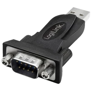 LogiLink serijsko sučelje adapter [1x muški konektor USB 2.0 tipa a - 1x RS232-utikač]  crna slika