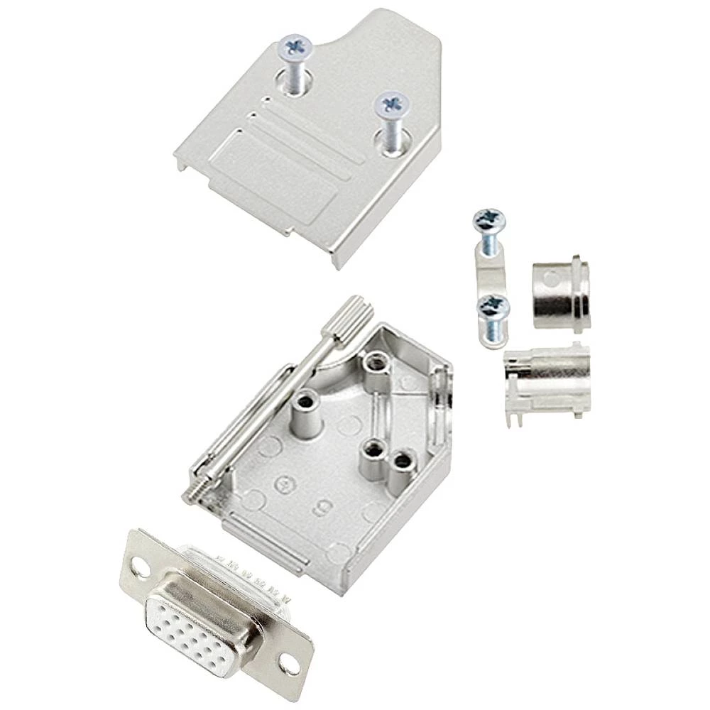 Višestruki ženski konektor D-SUB komplet 35 ° Broj polova: 15 Lemni kup encitech MHDM35-09-HDS15-W-K 1 ST slika