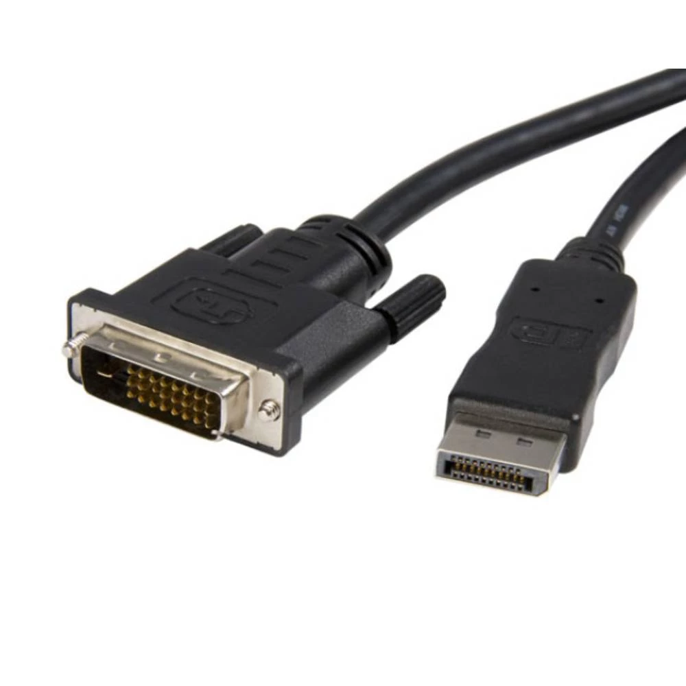 TECHly DisplayPort / DVI Priključni kabel [1x Muški konektor DisplayPort - 1x Muški konektor DVI, 24 + 1 pol] 1 m Crna slika