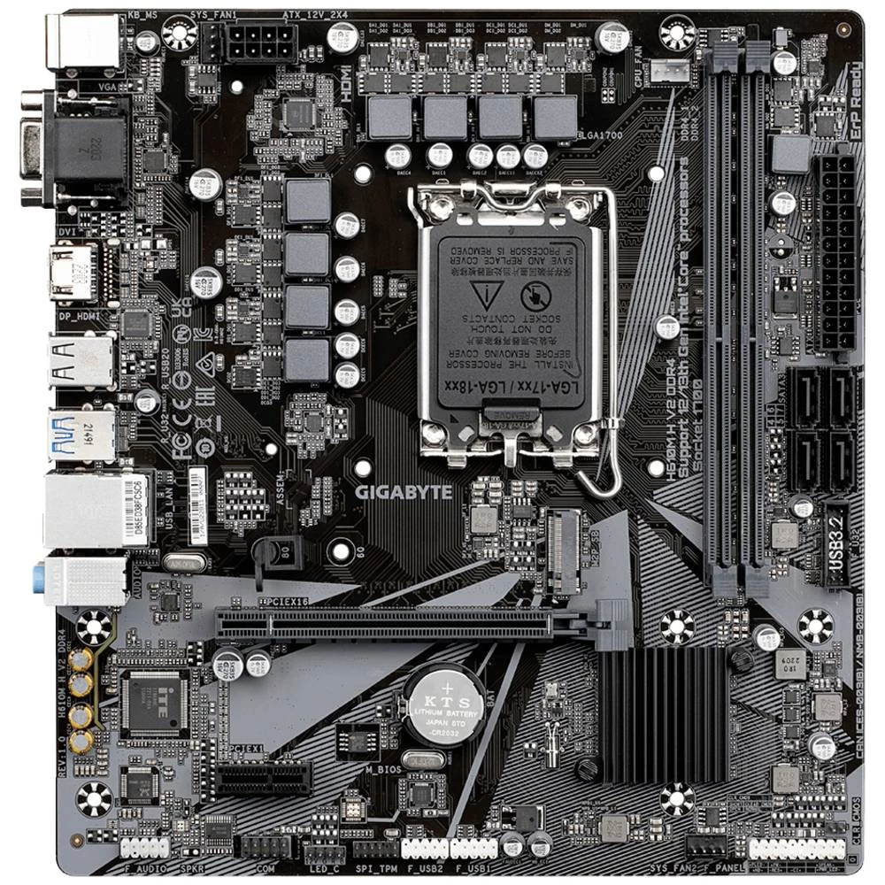 Gigabyte H610M H V2 DDR4 (rev. 1.0) matična ploča Baza Intel® 1700 Faktor oblika (detalji) Micro-ATX Set čipova matične slika