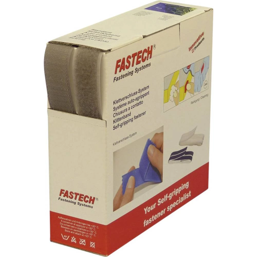 Prianjajuća traka Šivanje Grip i mekana vunena tkanina (D x Š) 10 m x 25 mm Svijetlosiva Fastech 10 m slika