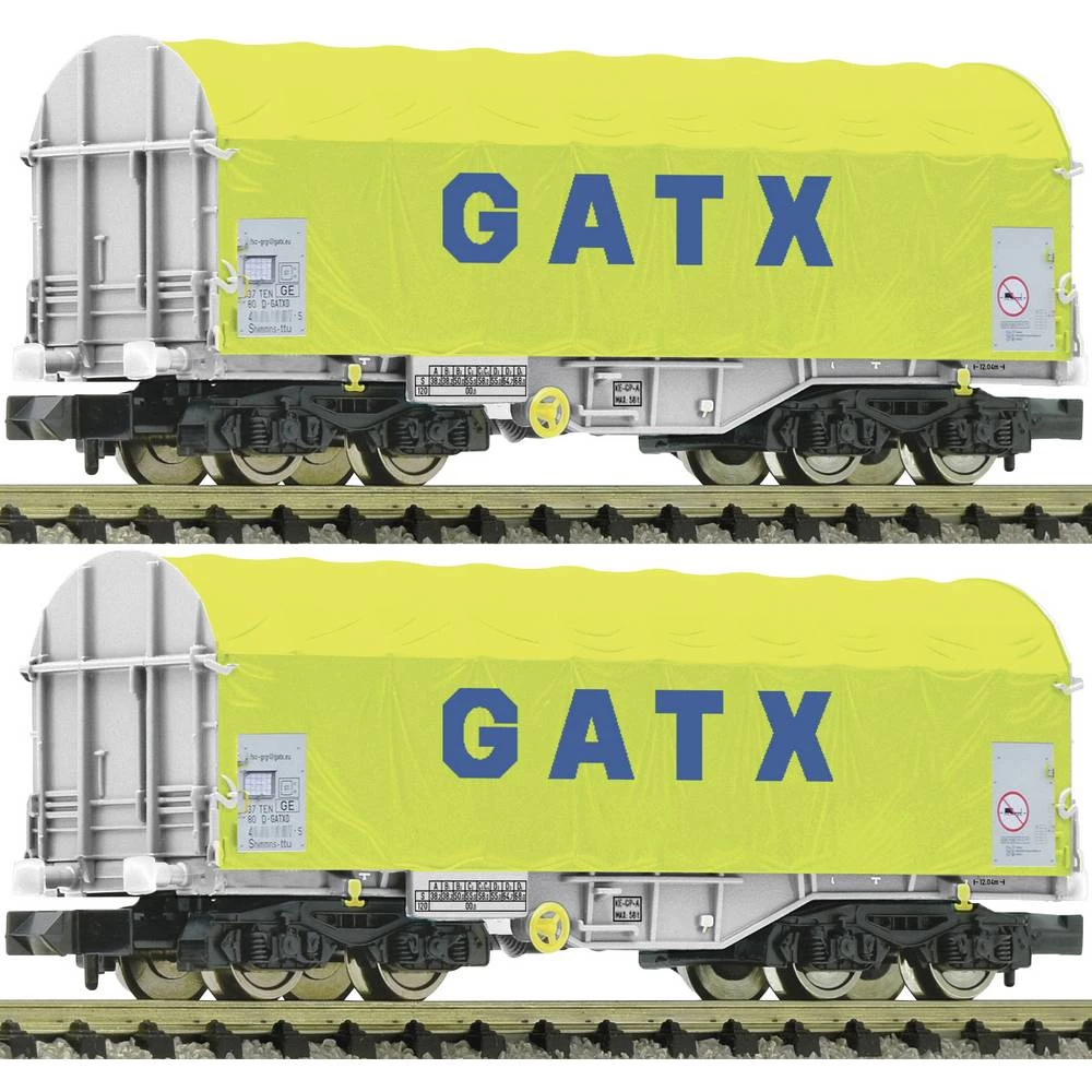 Fleischmann 837931 2 kom. Set: klizni karavan s ceradom, GATX slika