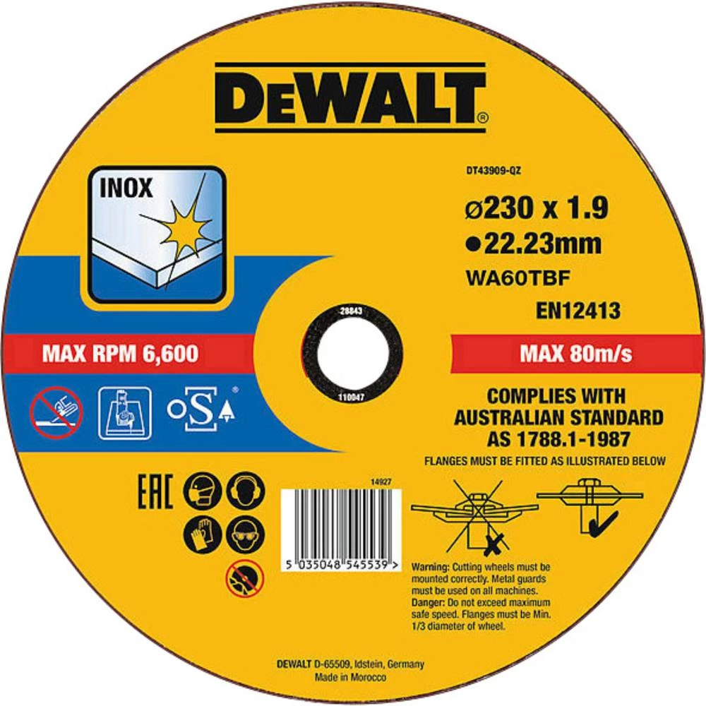 Rezna ploča ravna 1 komad Dewalt DT43909 DT43909-QZ 1 ST slika