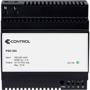 C-Control PSD-304 DIN-napajanje (DIN-letva) Napajanje 12 V / DC. 6 A 72 Wp 1 x slika