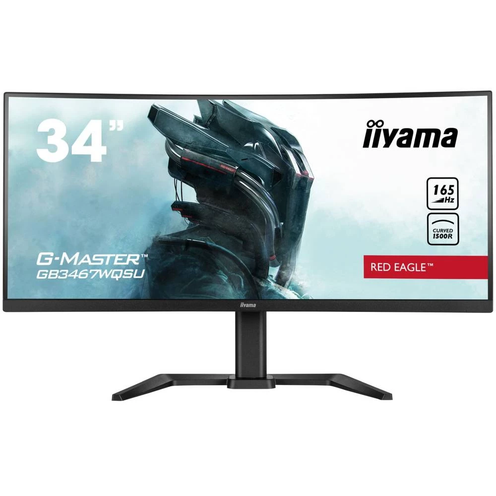 Iiyama G-MASTER Red Eagle GB3467WQSU-B5 LCD zaslon Energetska učinkovitost 2021 G (A - G) 86.4 cm (34 palac) 3440 x 144 slika