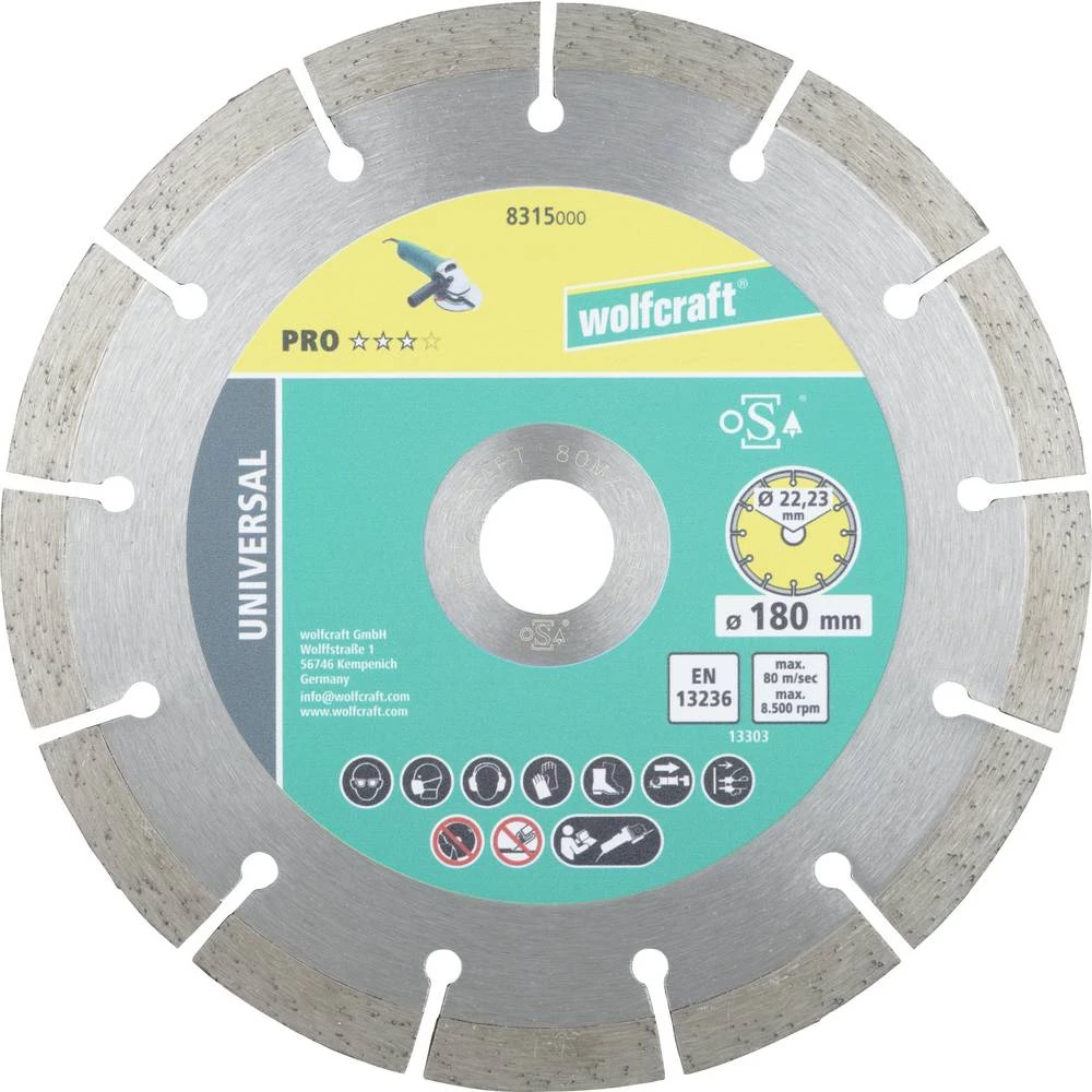 Wolfcraft 8315000 dijamantna rezna ploča 180 mm 1 kom. slika