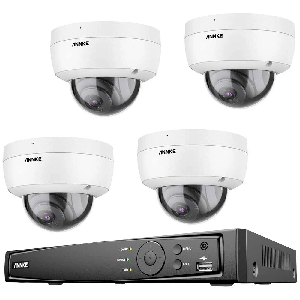 Annke  N48PAW+I91BN*4+2T lan ip-set sigurnosne kamere 8-kanalni sa 4 kamere 3840 x 2160 piksel slika