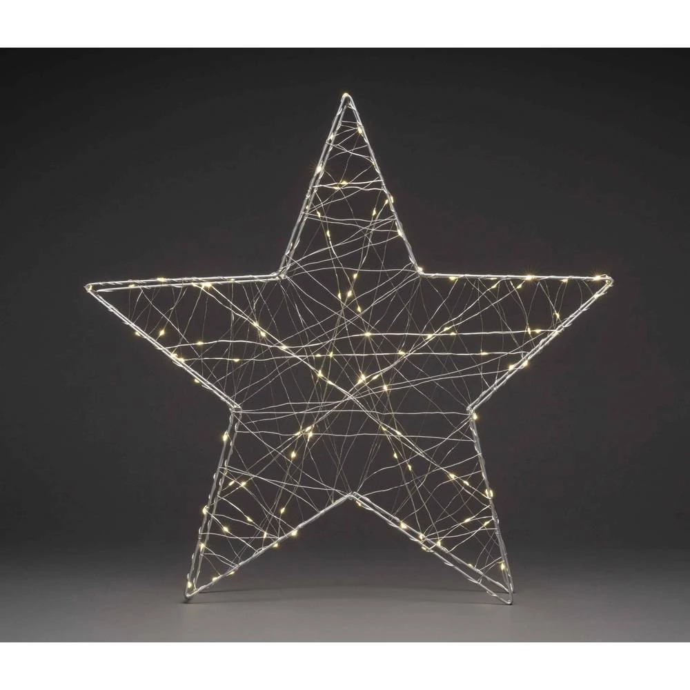 Konstsmide 1793-333 LED stolni ukras ATT.CALC.EEK: LED Zvijezda Toplo-bijela LED Srebrna slika