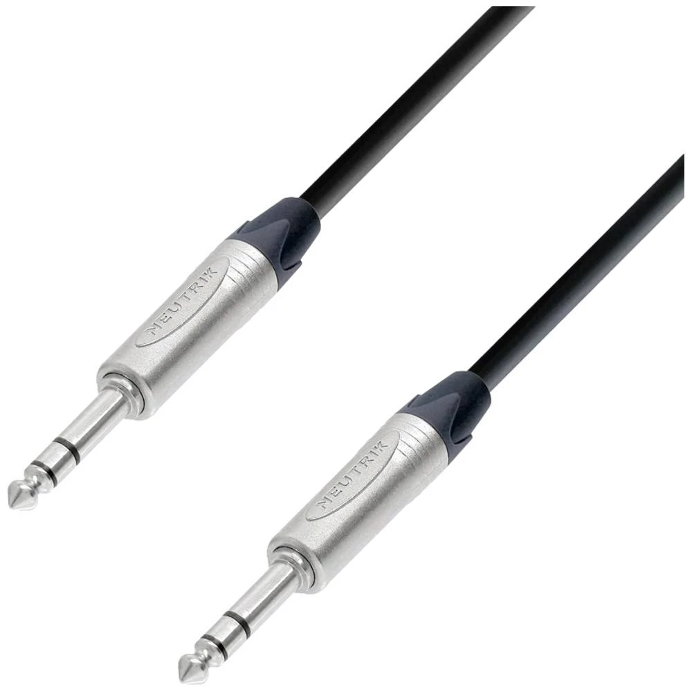 Adam Hall 5 STAR BVV 0500 utičnica audio priključni kabel [1x klinken utikač 6.3 mm (stereo) - 1x klinken utikač 6.3 mm (stereo)] 5 m crna slika