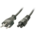 LINDY struja priključni kabel [1x švicarski utikač - 1x ženski konektor c5] 2 m crna