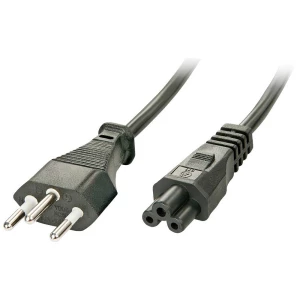 LINDY struja priključni kabel [1x švicarski utikač - 1x ženski konektor c5] 2 m crna slika