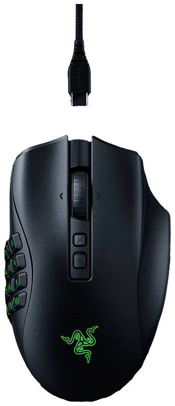 RAZER Naga V2 Pro ergonomski miš za igranje Bluetooth®, bežični, žičani optički crna 20 Tipke 30000 dpi ergonomski slika