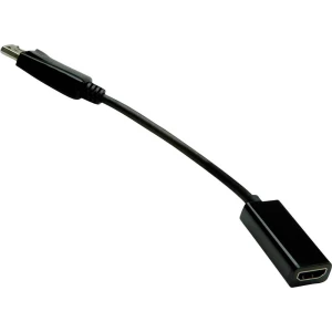 Value DisplayPort priključni kabel 0.15 m 12.99.3144 crna [1x muški konektor displayport - 1x ženski konektor HDMI] slika