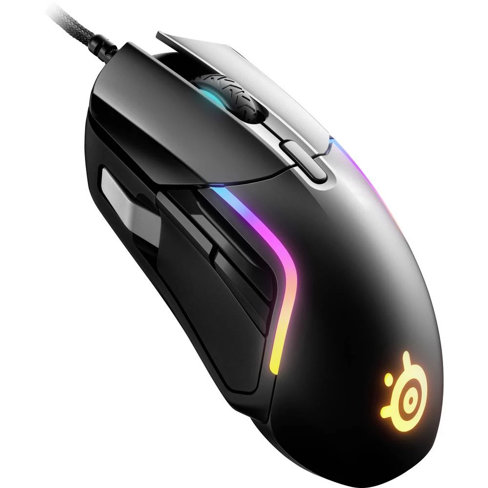 Steelseries    Rival 5    žičani    igraći miš    optički    ergonomski, osvjetljen    crna, siva slika