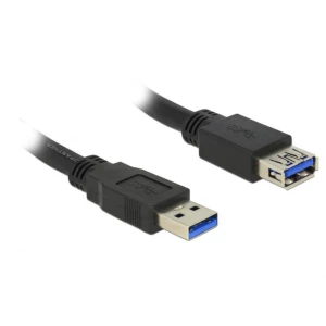 Delock USB 3.0 Produžetak [1x Muški konektor USB 3.0 tipa A - 1x Ženski konektor USB 3.0 tipa A] 5 m Crna pozlaćeni kontakti slika