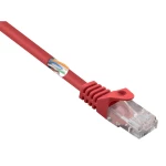 LAN (RJ45) Mreža Priključni kabel CAT 5e U/UTP 0.15 m Crvena sa zaštitom za nosić Basetech