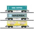 MiniTrix 18703 N Komplet od 3 teretna vagona Containertrans AAE slika