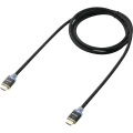 HDMI priključni kabel sa LED [1x HDMI-utikač 1x HDMI-utikač] 1 m crn slika