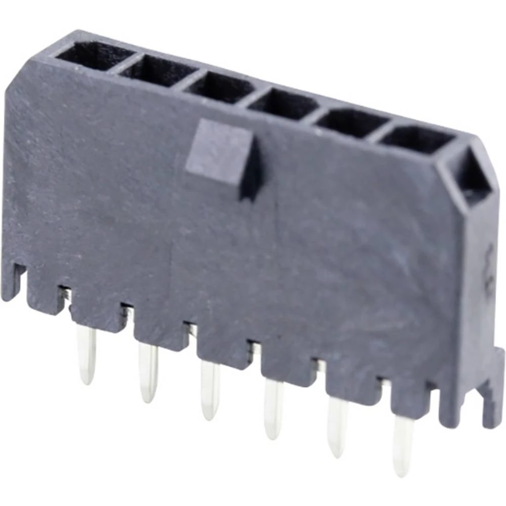 Molex 436500627 Micro-Fit 3.0 Vertical Header, 3.00mm Pitch, Single Row, 6 Circuits, with PCB Polarizing Peg, Tin, Glow-W slika