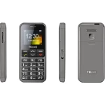 Telme C151 Senior mobilni telefon Stanica za punjenje, SOS ključ Svemirsko-siva