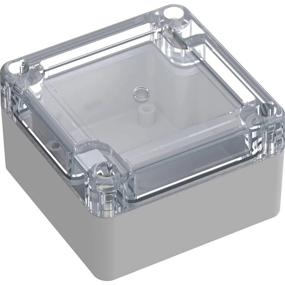 TRU COMPONENTS 6U07080804139 TC-13865060 industrijsko kućište 75 x 75 x 45 polikarbonat svijetlosiva, prozirna 1 kom. slika