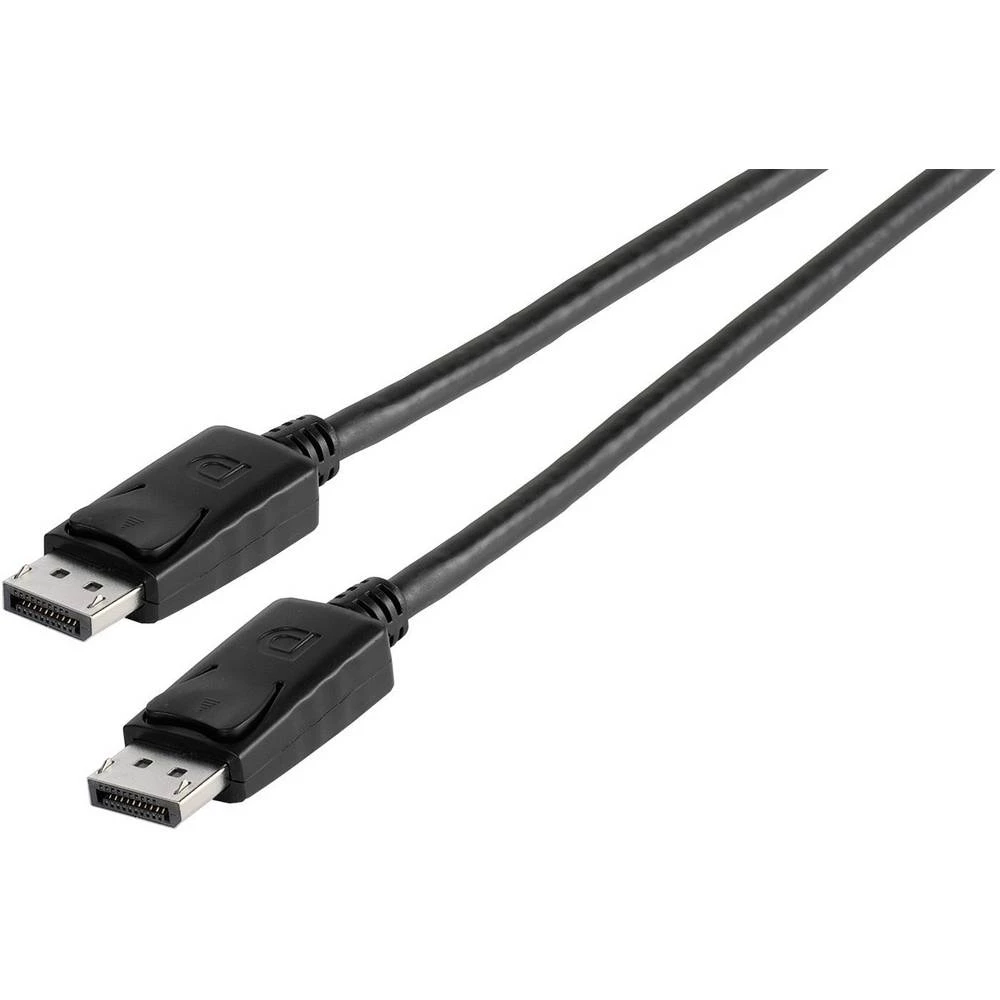 Vivanco DisplayPort Priključni kabel [1x Muški konektor DisplayPort - 1x Muški konektor DisplayPort] 3 m Crna slika