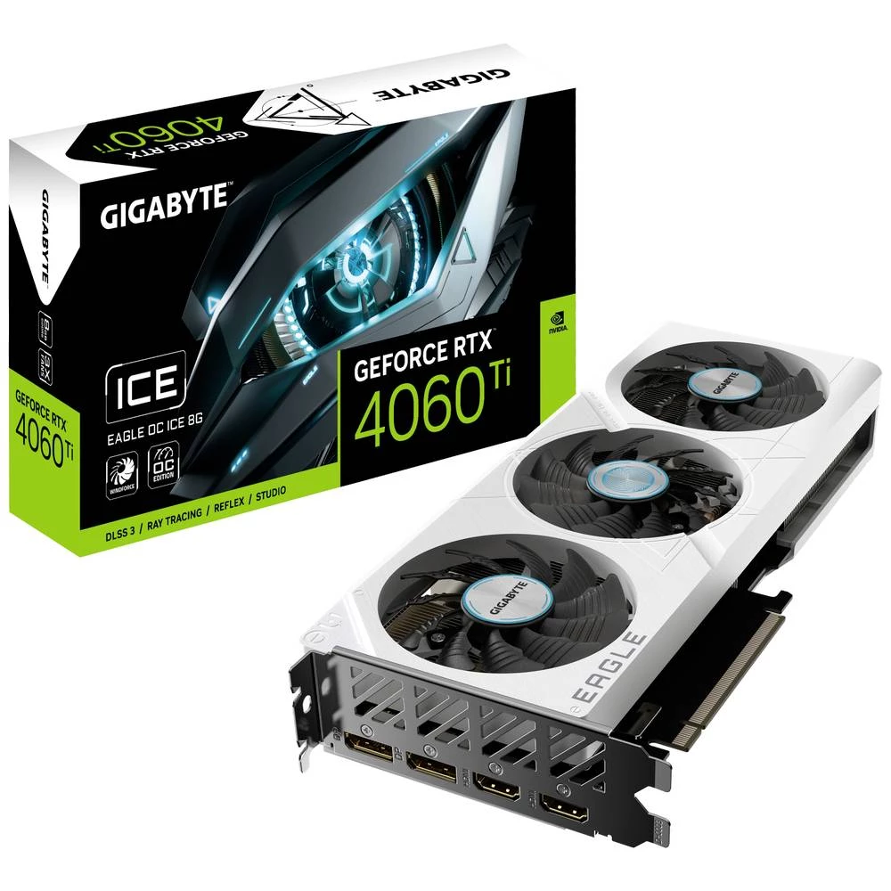 Gigabyte grafička kartica Nvidia GeForce RTX 4060 Ti EAGLE OC 8 GB GDDR6-RAM PCIe x16 DisplayPort, HDMI™ navijena slika